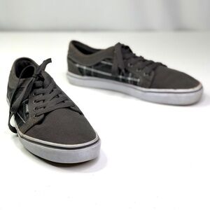 Tony Hawk sneakers grey canvas plaid men's 10.5
